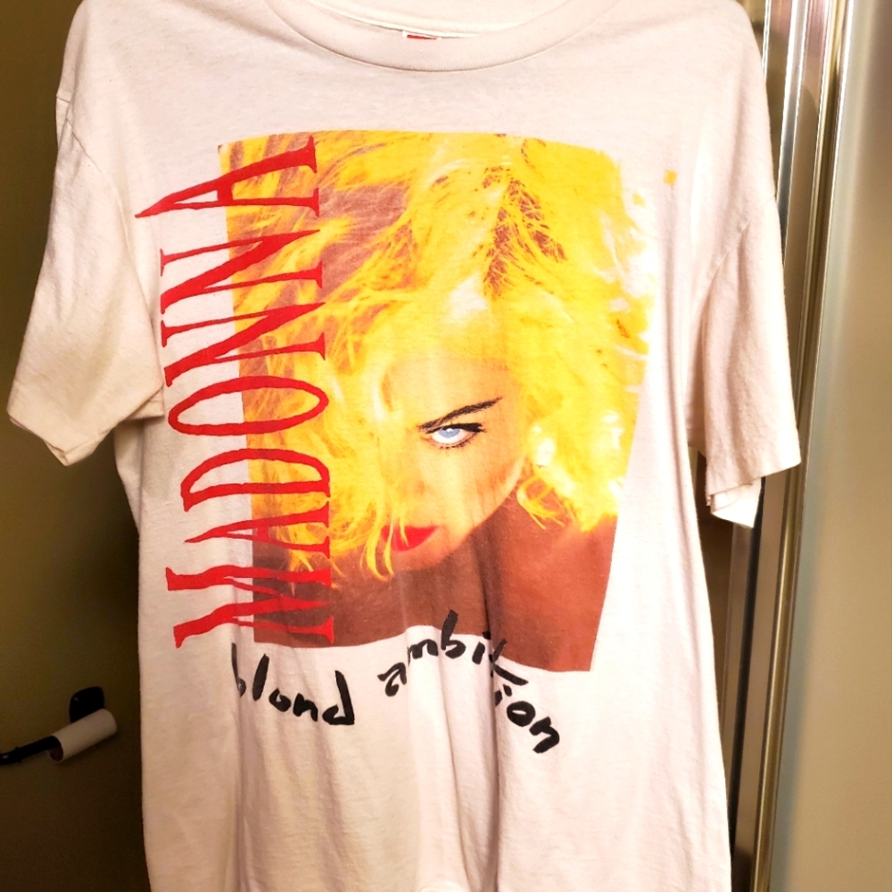 Vintage 1990 Madonna Blonde Ambition Tour Tee Shirt (not a replica)